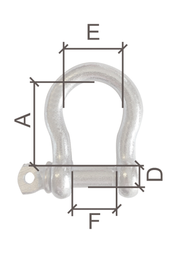 Manille lyre galva marquée Ø18mm-VRAC- - Jonctions - BigShip