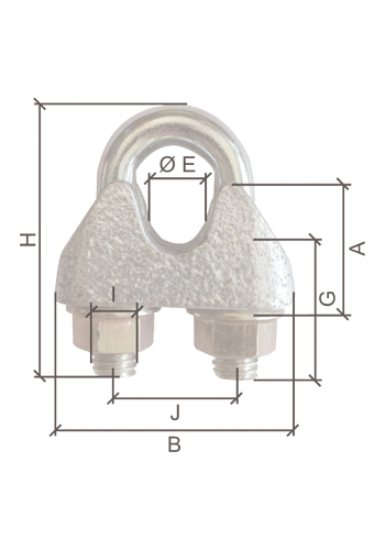 Serre câble à étrier galvanisé - DIN 1142 - Type A - Cablac