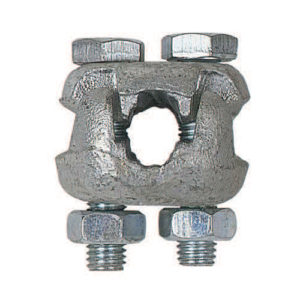 Collier de serrage pour câble métallique - en acier galvanisé - aux normes  DIN 741