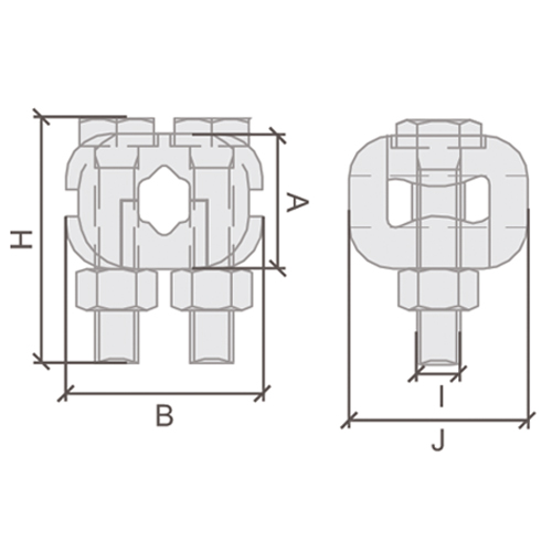 Serre câble à étrier galvanisé - DIN 1142 - Type A - Cablac